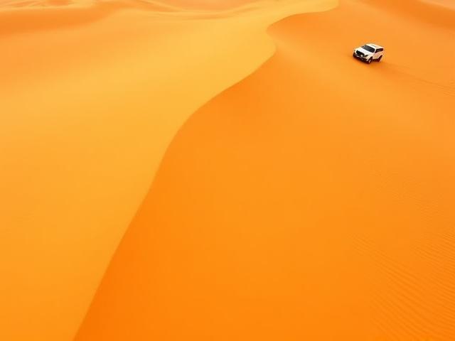 ドバイ砂漠 - ドローン空撮